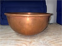 Vintage Large Copper Mixing Bowl