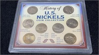 History Of US Nickels Coin Collection 8 Coin Set