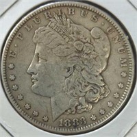 Silver 1883 Morgan dollar