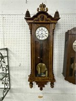 Fancy Victorian wall clock 40 inches tall. No