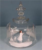 Antique Mary Gregory Glass Cloche