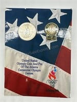 United States Olympic Coin And Pin Of The Atlanta