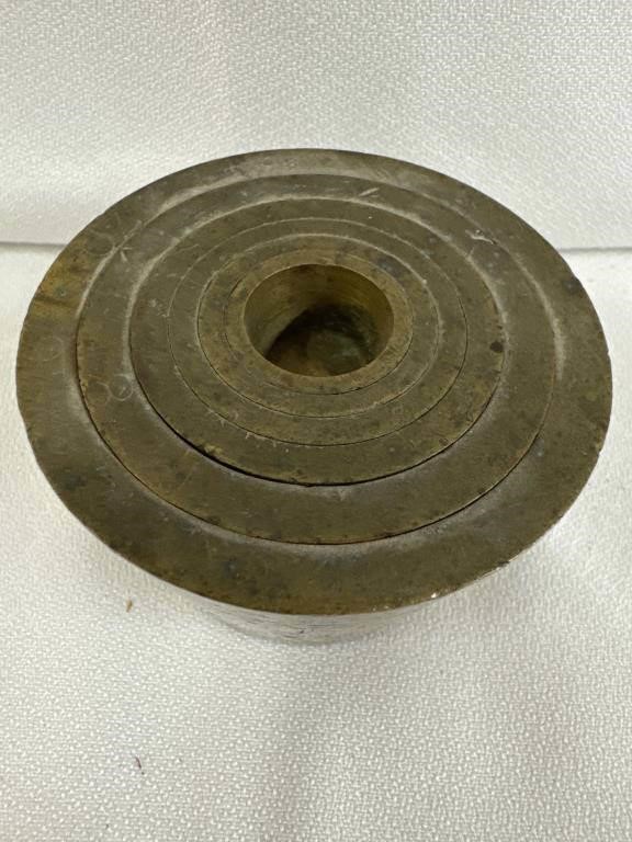 Antique stacking bronze scale weights