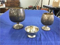 Three silver plated pieces