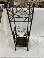 New metal umbrella stand with drip pan and