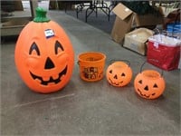 Halloween pails and decoration
