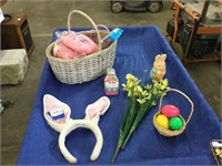 Easter basket and decorations