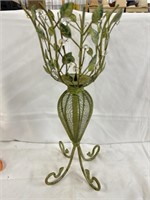 Pair of decorative candle stands with crystal