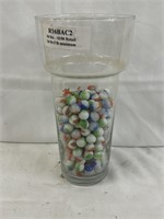 Vase with marbles