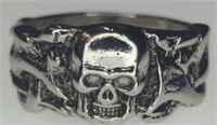 German WWII, skull and crossbones ring size 11