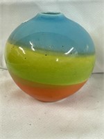 Colorful bud vase. 5 inches tall tall 5 inches