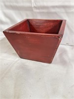 Eight refurbished antique rice measures