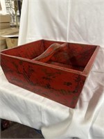 Antique refurbished carrier. 15 in.² 6 inches