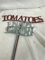 Tomatoes,enjoy & grow, garden stakes