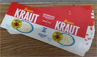 Lot of Sauer Kraut labels