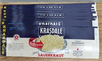 Krasdale Fancy Sauerkraut labels