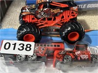 HOT WHEELS HAULING TRUCK AND MONSTER TRUCK