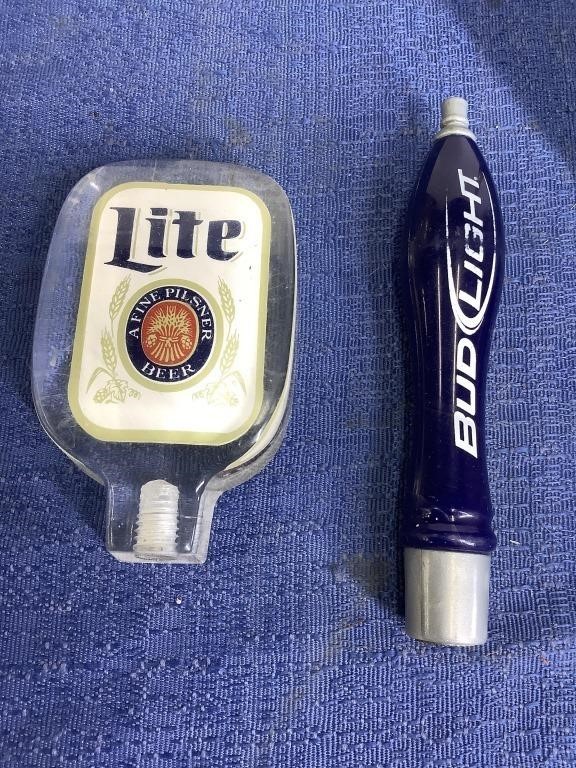 Miller Lite keg tapper, and Bud Light keg tapper