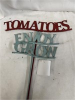 Tomatoes, enjoy , and grow  garden stakes