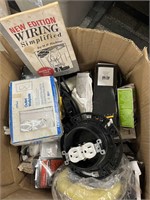 Boxed lot of various electrical supplies
