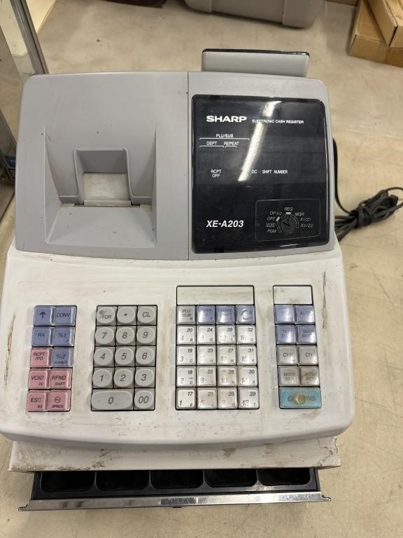 Sharp electronic cash register model XE-A203