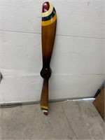 HTF  Wooden airplane propeller. Painted striping