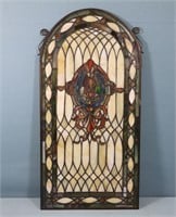Arched Leaded Glass Window Hanging