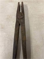 Antique 25”  forge tongs
