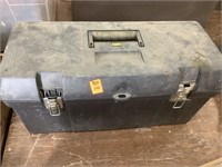 Stanley plastic tool box with tools