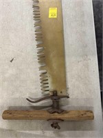 HTF Antique cross saw 70” in length