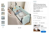 E2829  JOYMOR Baby Bassinet, Portable Crib