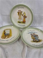 HOLLY HOBBY COLLECTORS Lot of 3 10”plates