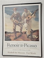 2001 Kimbell Art Museum Renoir to Picasso Poster