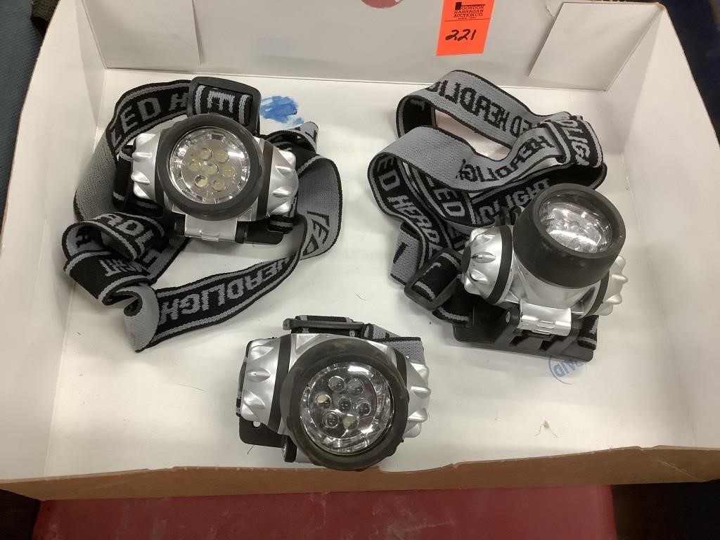 Three headlamps