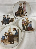 4 NORMAN ROCKWELL COLLECTORS PLATEs 6-1/2”