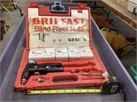 Grip fast blind rivet nuts and tool