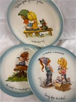HOLLY HOBBY COLLECTORS plates - LOT of 3