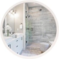 Mirrorize Round Wood Mirror 22 inch for Bathroom