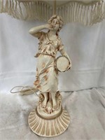 RARE FRENCH Woman with Tambourine Figural