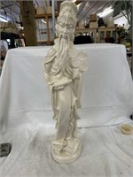 Unique 25” tall porcelain statue of a Chinese