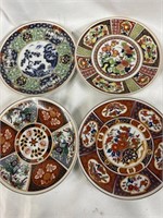 Lot of 4 Japanese decorative wall plates 61/2”