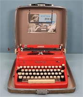 Red Royal Quiet Deluxe Portable Typewriter