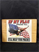 9-1/2” by 13-1/2” American Flag and Eagle plaque