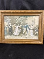 13” by 18” vintage framed picture of couple