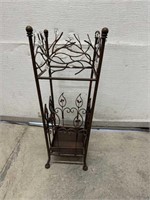 Beautiful metal and beaded umbrella stand or