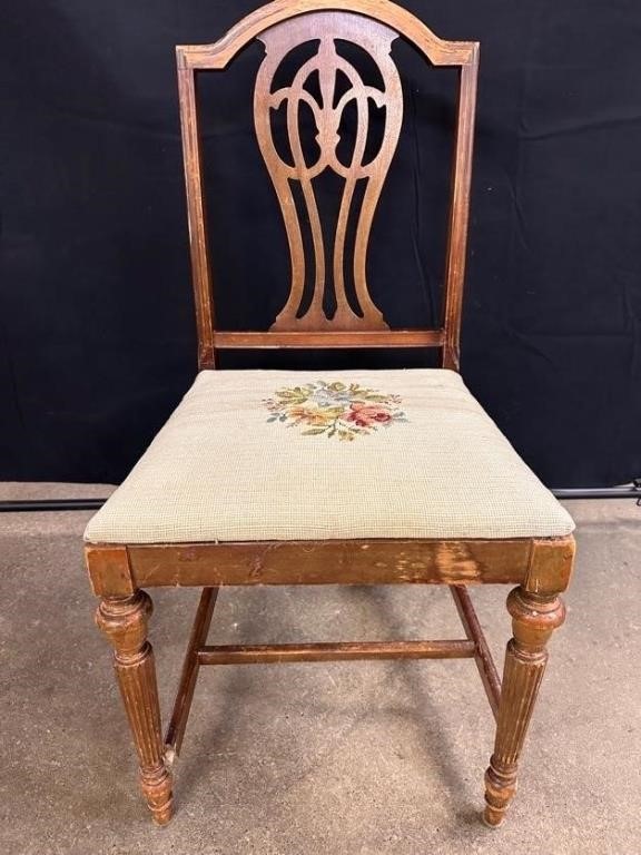 Embroidered chair