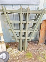 Five wooden trellises. 43 inches wide. Inches