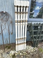 Five matching antique porch posts. 73 inches tall
