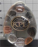 Kirkegaard & Perry laboratories coin paper weight