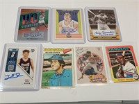OF) Autographed sports cards, authenticity unknown